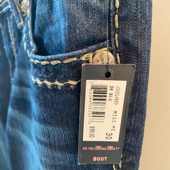 NWT Woman's Miss Me Boot Cut Denim Jeans with Bling JS5014B89 - Size 30 - Picture 4 of 13